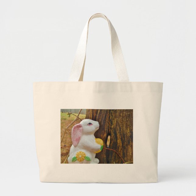 Bolso De Tela Gigante Bunny de Pascua (Frente)