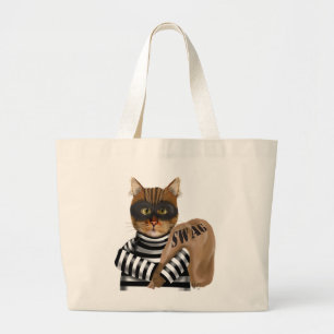 Bolso De Tela Gigante Burglar de gato