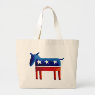 Bolso De Tela Gigante Burro Demócrata