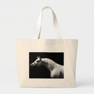 Bolso De Tela Gigante Caballo blanco y negro