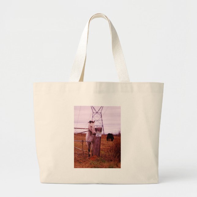 Bolso De Tela Gigante Caballo de lavanda de propiedad privada (Frente)