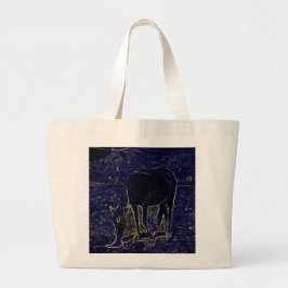 Bolso De Tela Gigante Caballo de neón -