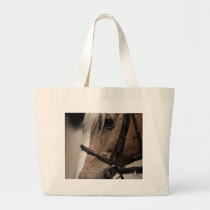 Bolso De Tela Gigante Caballo de Palomino en Bridle