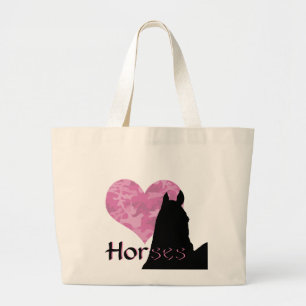 Bolso De Tela Gigante Caballo I (camo rosa)