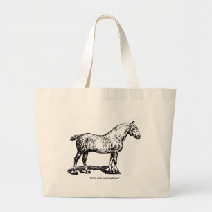 Bolso De Tela Gigante Caballo inclinado doblado