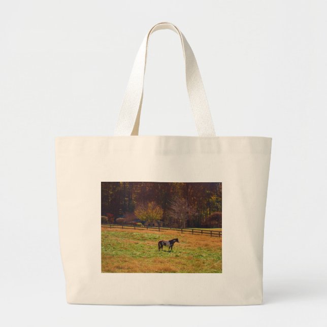 Bolso De Tela Gigante Caballo pintado a lo lejos (Frente)