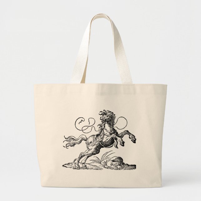 Bolso De Tela Gigante Caballo renacentista, No. 2 Totebag (Frente)