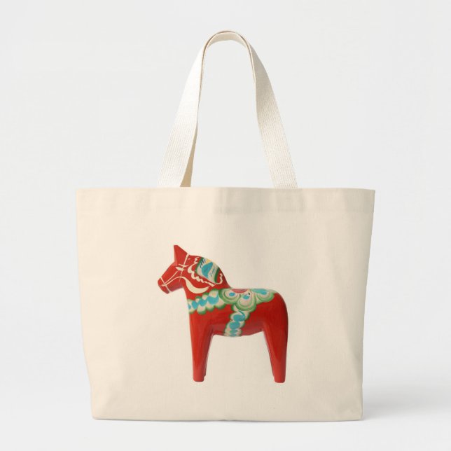 Bolso De Tela Gigante Caballo rojo de Dala del sueco (Frente)