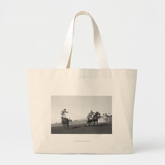 Bolso De Tela Gigante Caballo Roping (Frente)