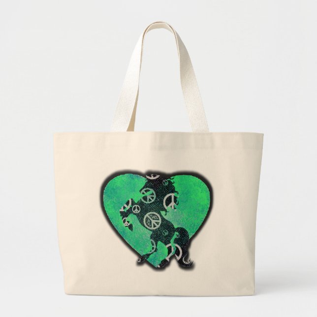 Bolso De Tela Gigante ¡Caballo salvaje pacífico! (Frente)