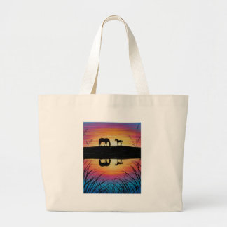 Bolso De Tela Gigante caballos