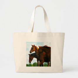 Bolso De Tela Gigante Caballos