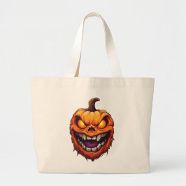 Bolso De Tela Gigante Cabeza de calabaza siniestra