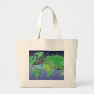 Bolso De Tela Gigante Cables del Mundo - Cables Submarinos