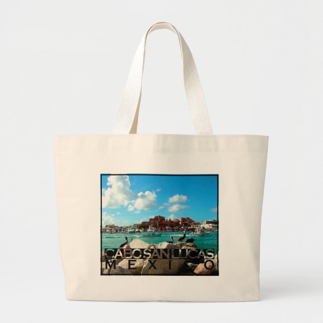 Bolso De Tela Gigante Cabo San Lucas (Frente)