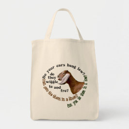 BOLSO DE TELA GIGANTE ¿CABRA DE NUBIAN - SUS OÍDOS CUELGAN BAJO?