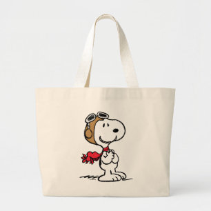 Bolso De Tela Gigante Cacahuetes   Snoopy El Hielo Volador
