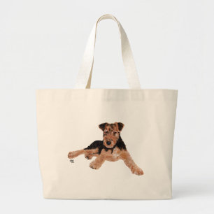 Bolso De Tela Gigante Cachorro de Airedale / Terrier Galés