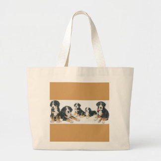 Bolso De Tela Gigante Cachorros de perros de montaña suizos mayores