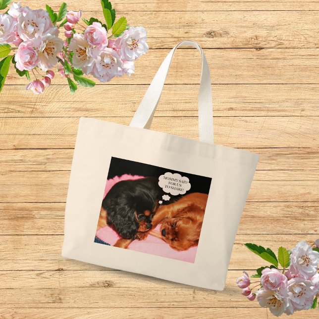 Bolso De Tela Gigante Cachorros del Cavalier King Charles Spaniels (Subido por el creador)