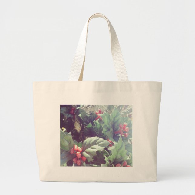 Bolso De Tela Gigante Cactus y decoraciones navideñas (Frente)