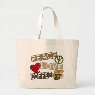 BOLSO DE TELA GIGANTE CAFÉ 2 DEL AMOR DE LA PAZ