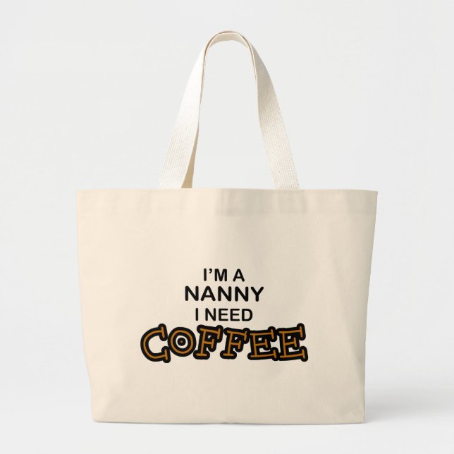 Bolso De Tela Gigante Café de la necesidad - niñera (Frente)