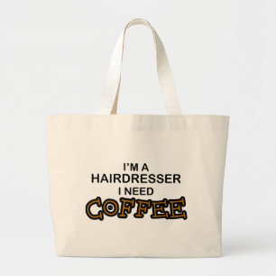 Bolso De Tela Gigante Café de la necesidad - peluquero