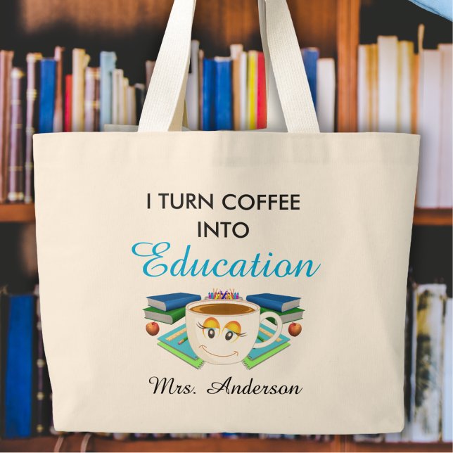 Bolso De Tela Gigante Café educador a la educación (Subido por el creador)
