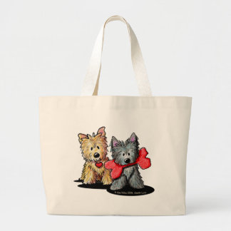 Bolso De Tela Gigante Cairn Terrier Duo