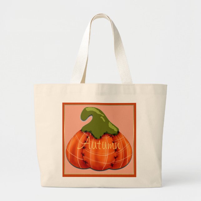 Bolso De Tela Gigante "Calabaza estacional de otoño (Frente)