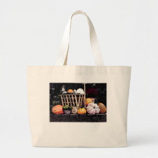 Bolso De Tela Gigante Calabazas y Mamá Imagen de otoño
