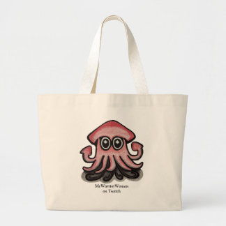 Bolso De Tela Gigante Calamar de Squido, MujerMeWarrior en Twitch