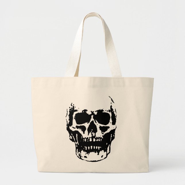 Bolso De Tela Gigante Calavera (Frente)