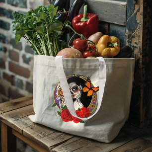 Bolso De Tela Gigante Calaveras de azúcar Art Nouveau