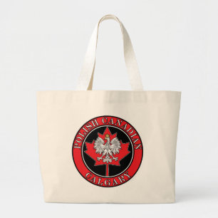 Bolso De Tela Gigante Calgary Round Canadian Leaf Polaco