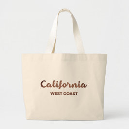 Bolso De Tela Gigante California West Coast Nice Design Textos