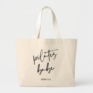 Bolso De Tela Gigante Caligrafía moderna Formación Gimnasio Pilates Babe