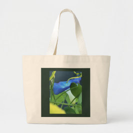 Bolso De Tela Gigante Cáliz-de-Campanilla Matutina Azul