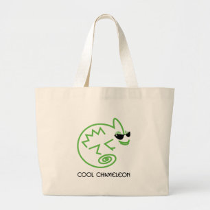 Bolso De Tela Gigante Camaleón verde fresco