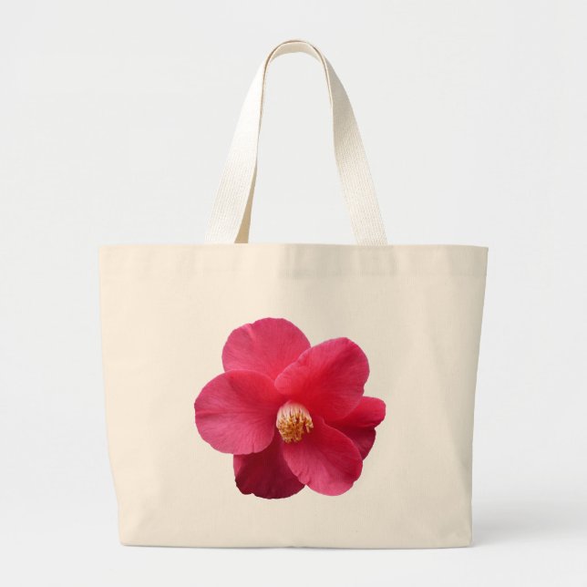 Bolso De Tela Gigante Camellia rosa (Frente)