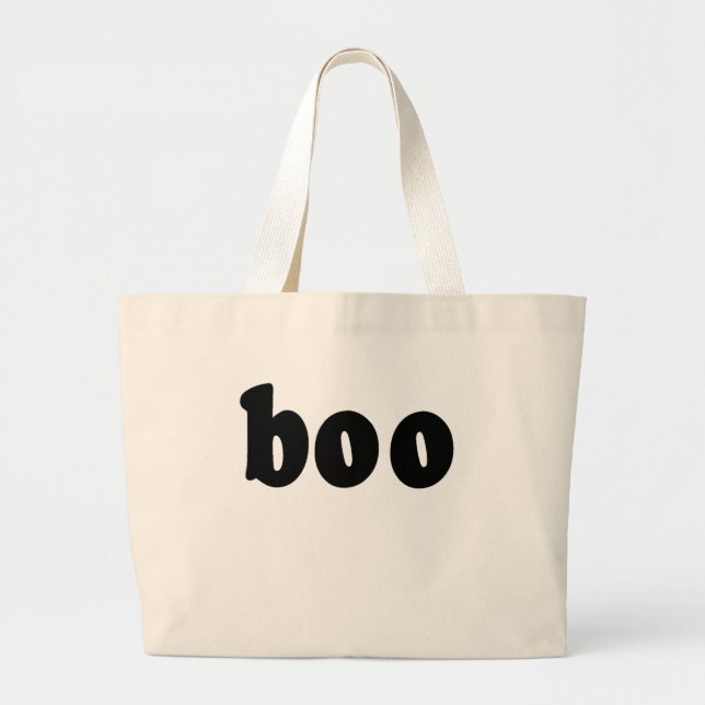 Bolso De Tela Gigante Camisa de Halloween que dice ABUCHEO (Frente)