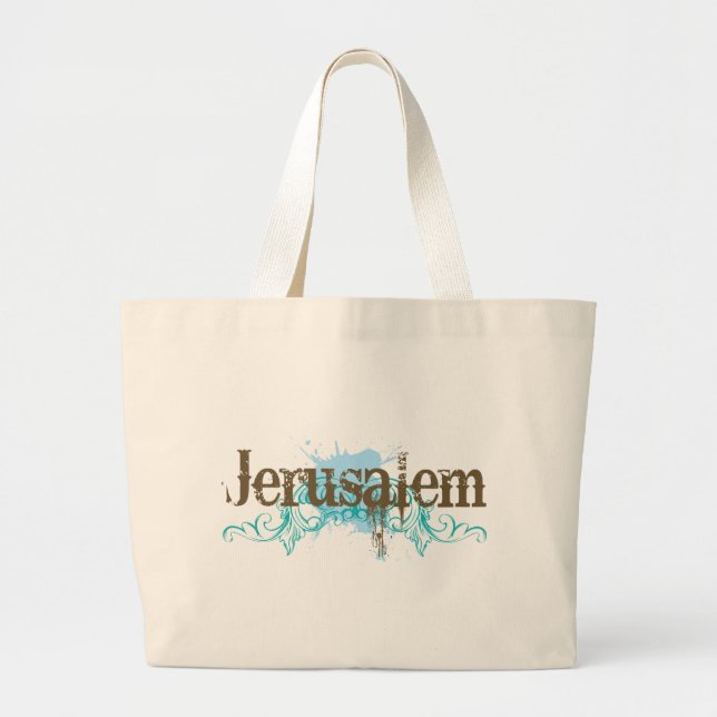 Bolso De Tela Gigante Camiseta de Jerusalén Israel (Frente)