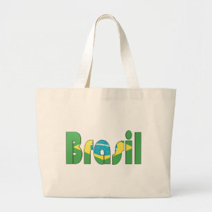 Bolso De Tela Gigante Camiseta de la bandera del Brasil