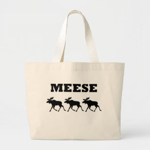 Bolso De Tela Gigante Camiseta divertida de tres Meese