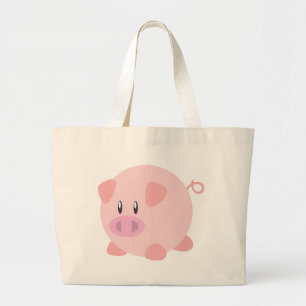 Bolso De Tela Gigante Camiseta linda del cerdo, camisetas, regalos del