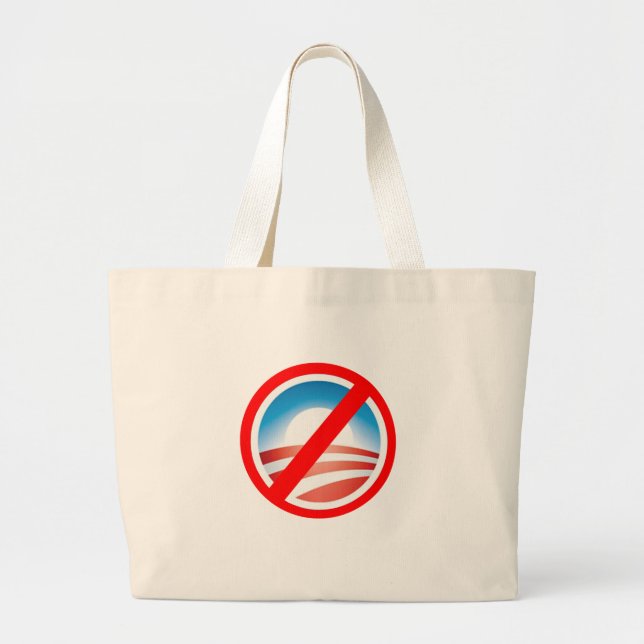 Bolso De Tela Gigante Camisetas antis de NOBAMA Obama, tazas, sudaderas (Frente)