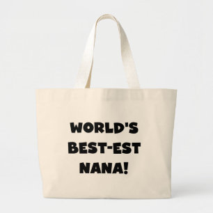 Bolso De Tela Gigante Camisetas blancos y negros del Mejor-est Nana del