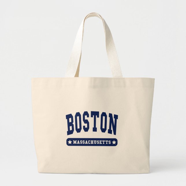 Bolso De Tela Gigante Camisetas del Boston Massachusetts College Style t (Frente)