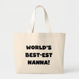 Bolso De Tela Gigante Camisetas y regalos Black Text Best est Nanna